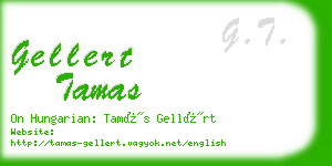gellert tamas business card